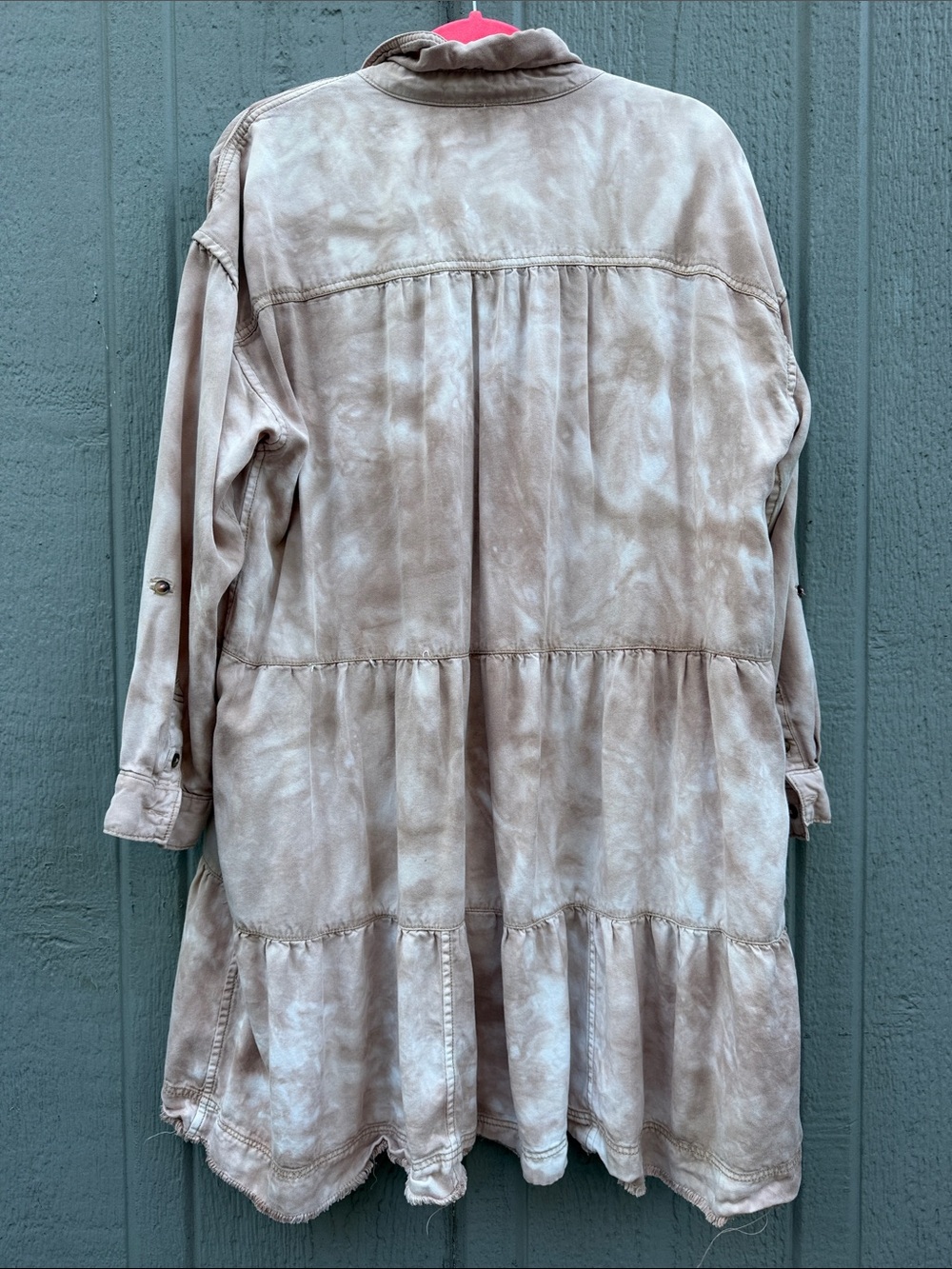 Anthropologie Pilcro Tie-Dye Button-Front Shirt Dress Size: L - Picture 8 of 10